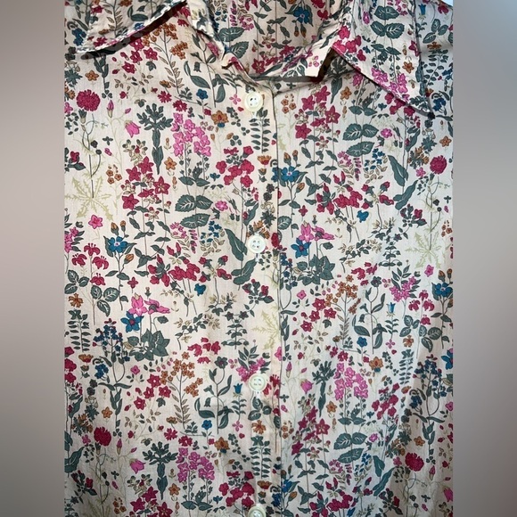 OXFORD SHIRT CO. Womens 100% Cotton Floral Liberty Long SleeveShirt Sz 10 - Picture 5 of 12